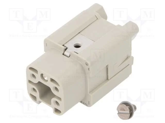 Conector: retangulares, fêmea, PIN: 5, 4+PE, Tama.