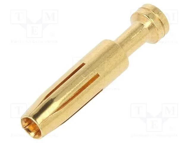 Contacto, fêmea, liga em cobre, dourado, 0,75mm2,.