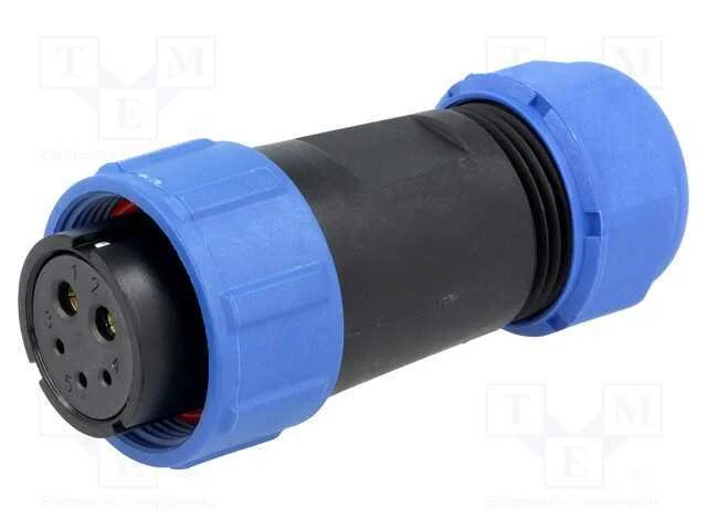 Ficha, SP21, fêmea, PIN: 5(2+3), IP68, 7÷12mm, 5A.