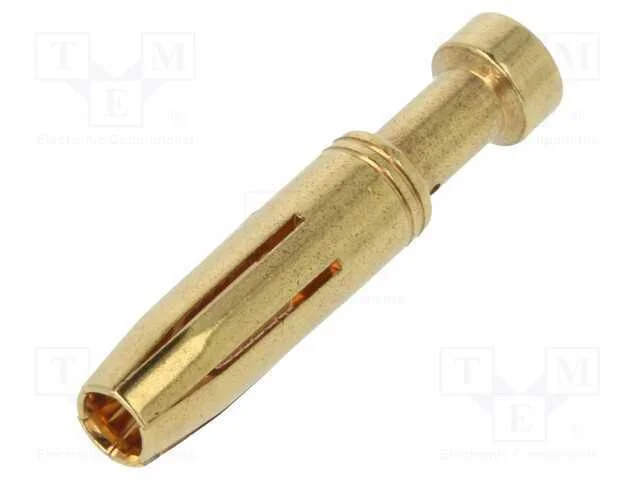 Contacto, fêmea, liga em cobre, dourado, 1,5mm2, .