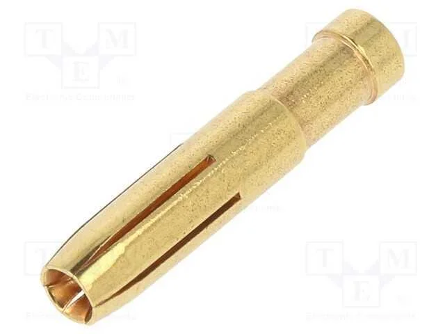 Contacto, fêmea, liga em cobre, dourado, 4mm2, 12.