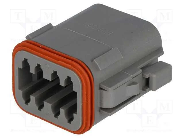 Conector: Fio-Fio, Dt, Fêmea, Ficha, com Cabo, Pin: 8, Cinzenta, Ip68