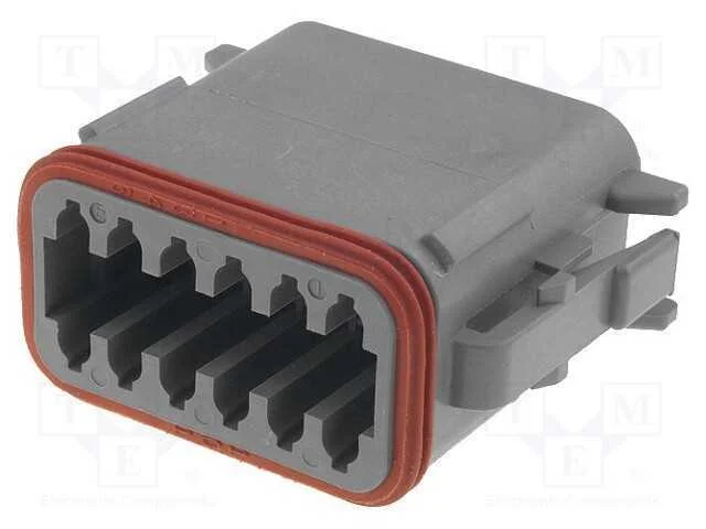 Conector: Fio-Fio, Dt, Fêmea, Ficha, com Cabo, Pin: 12, Cinzenta