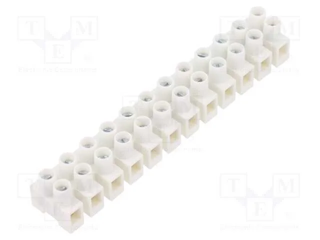 Bloco terminal, terminal parafusado, 2,5mm2, 400V.