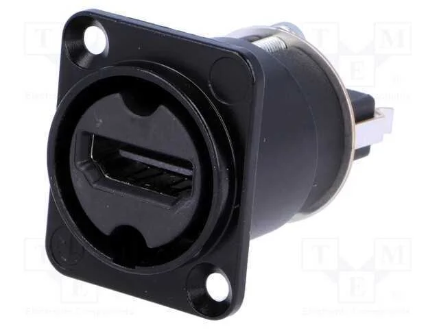 Adaptador, Hdmi Tomada X2, Blindadas, Dourado, Cor: Preta