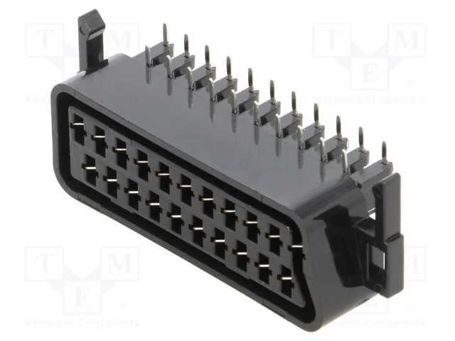 Conector: Scart, Tomada, Fêmea, para Painel, Angulares 90, Tht