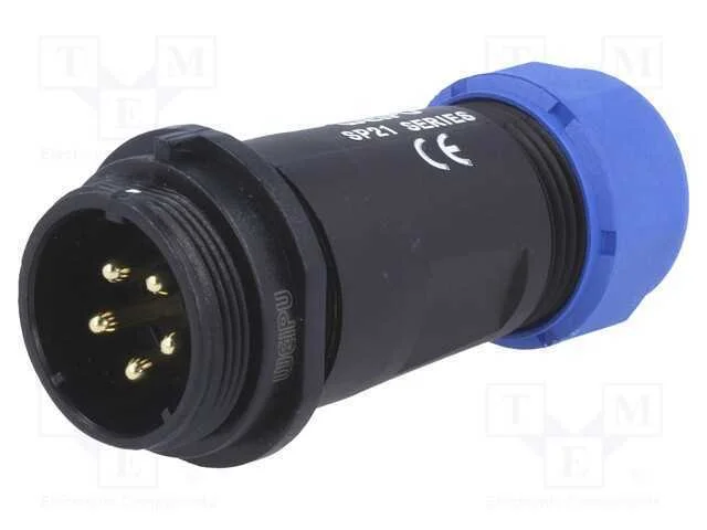 Ficha, SP21, macho, PIN: 5, IP68, 7÷12mm, 30A, so.