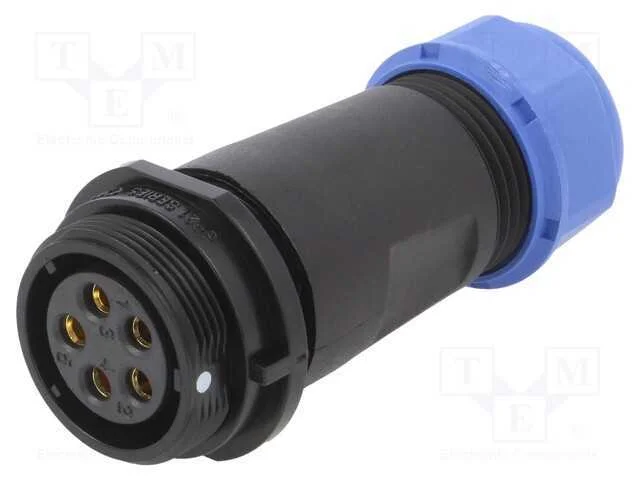 Ficha, SP21, fêmea, PIN: 5, IP68, 7÷12mm, 10A, te.