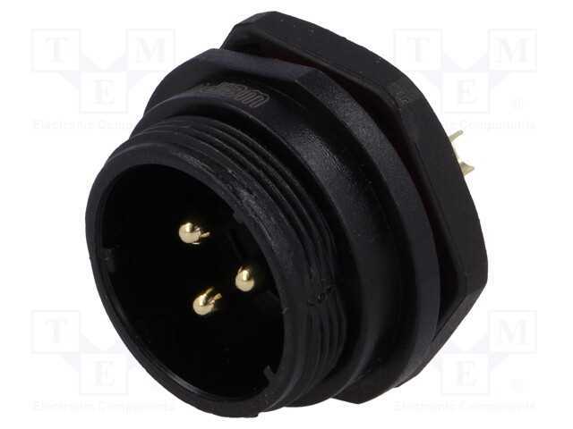 Tomada, SP21, macho, PIN: 3, IP68, 30A, solda, 50.