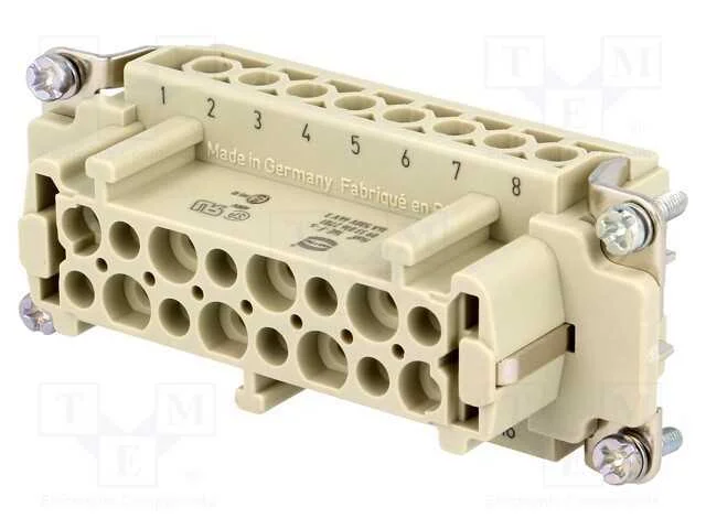 Conector: HDC, inserto de contatos, fêmea, Han E,.