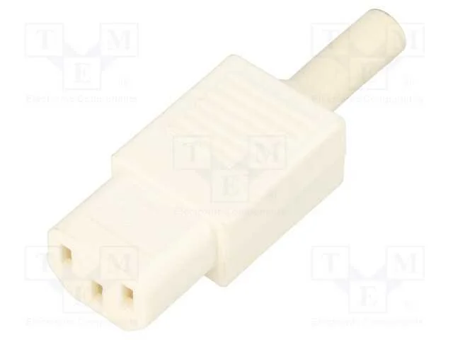 Conector: de alimentação, ficha, fêmea, 10A, 250V.