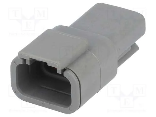 Conector: Fio-Fio, Dtm, Macho, Ficha, com Cabo, Pin: 3, Cinzenta