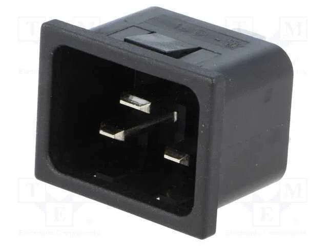 Conector: de alimentação, tomada, macho, 16A, 250.
