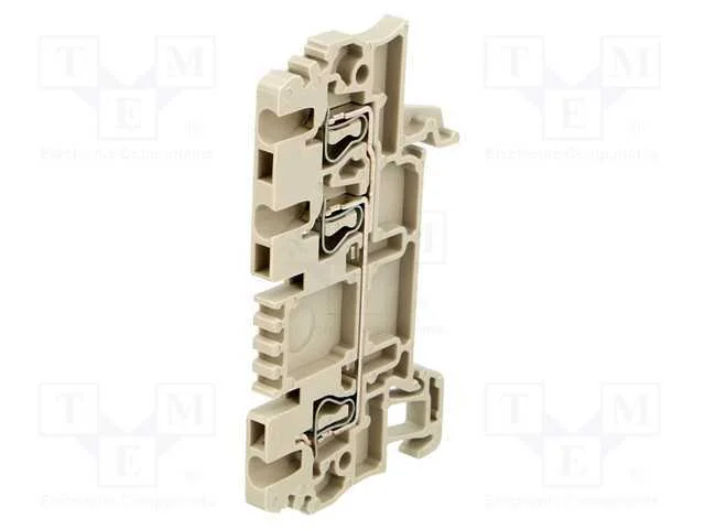 Conector: de Carril, 1,5mm2, Faixas: 1, Braçadeiras: 3, Bege, Wemid