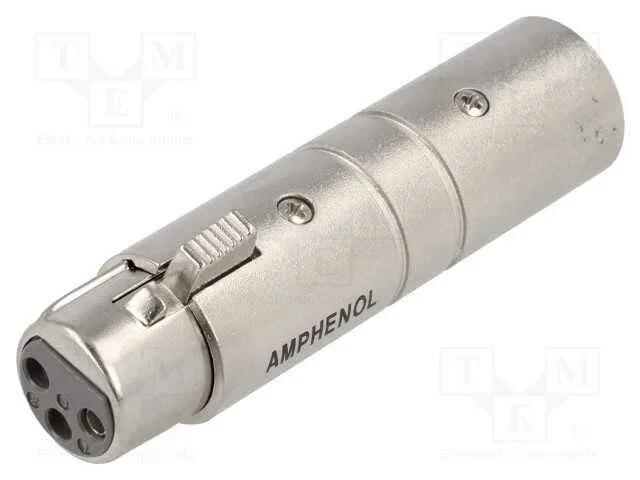 Conector, Xlr Macho,Xlr Fêmea, Pin: 3, Prateado, Simples
