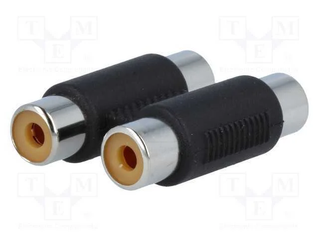 Conector, Tomada Rca X2,Em Ambos Os Lados, Mono,Duplas