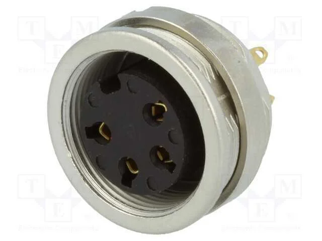 Conector: M16, Tomada, Fêmea, Solda, Pin: 4, 5a, .