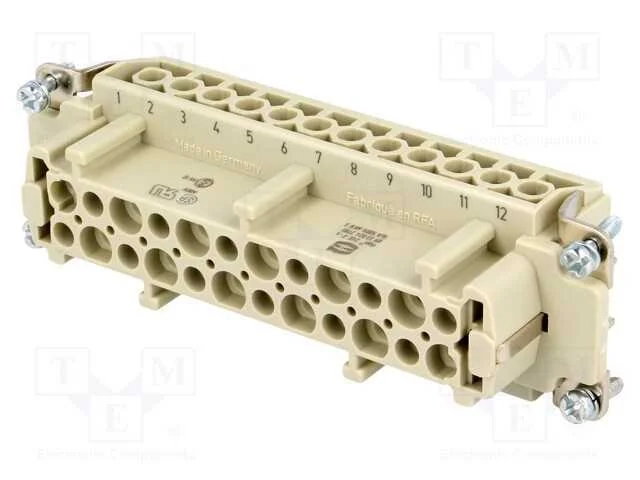 Conector: HDC, inserto de contatos, fêmea, Han E,.