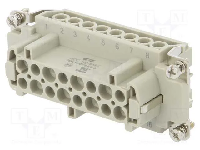 Conector: HDC, inserto de contatos, f&ecirc;mea, HE, PI.