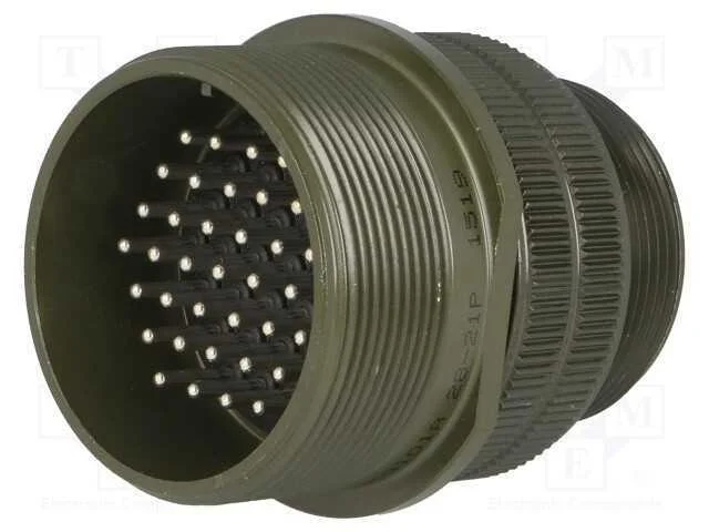 Conector: Redondos, Tamanho 28, Ms/Ds, Liga de Alumínio, Ficha