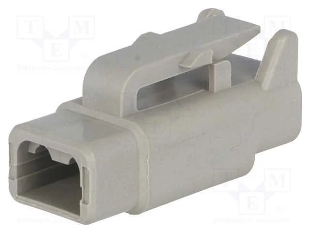 Conector: Fio-Fio, Dtm, Fêmea, Ficha, com Cabo, Pin: 2, Cinzenta