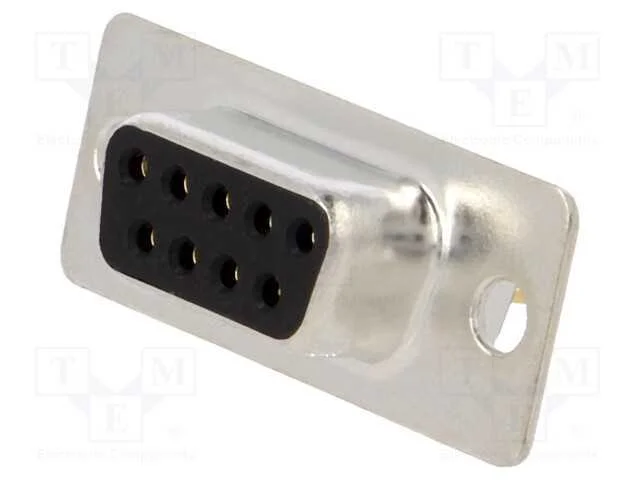 D-Sub, PIN: 9, tomada, fêmea, para PCB, simples, .