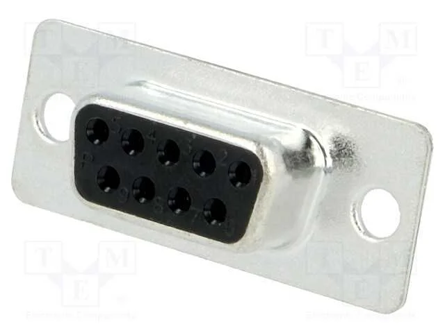 D-Sub, PIN: 9, tomada, fêmea, para PCB, simples, .