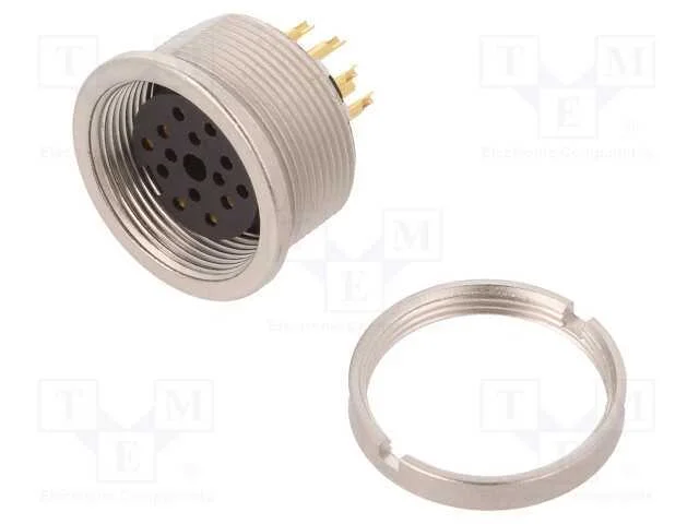 Conector: M16, Tomada, F&ecirc;mea, Solda, Pin: 14, 3a,.