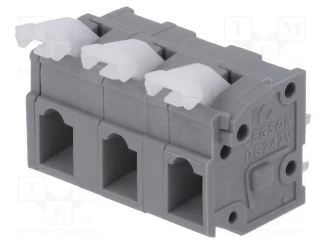 PCB bloco terminal, simples, 7,62mm, faixas: 3, p.