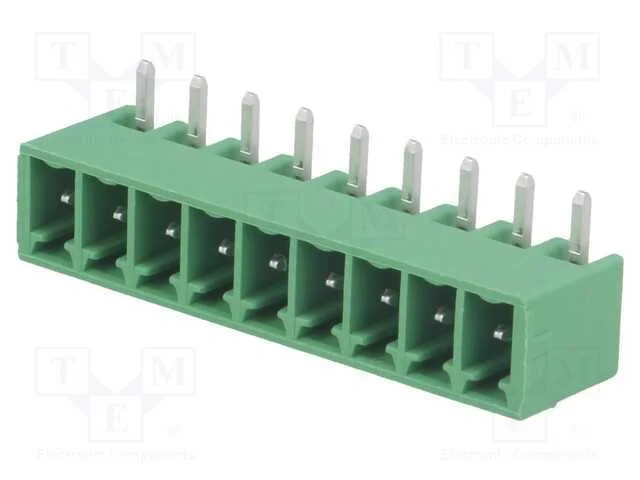 Bloco terminal separável, 3,81mm, faixas: 9, angu.