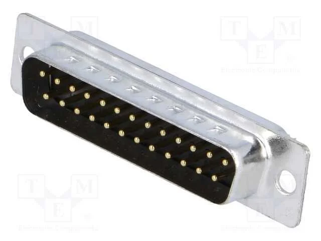 D-Sub, PIN: 25, ficha, macho, com cabo, solda, Co.