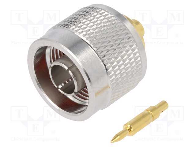 Ficha, N, macho, simples, 50O, 1673A Belden,RG402.