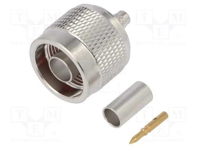 Ficha, N, Macho, Simples, 50o, Cerrar, com Cabo, Ptfe, Dourado