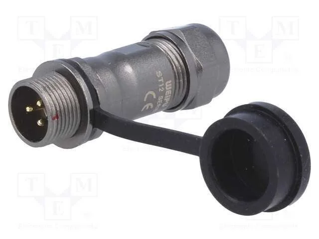 Ficha, ST12, macho, PIN: 3, IP67, 5÷8mm, 13A, sol.