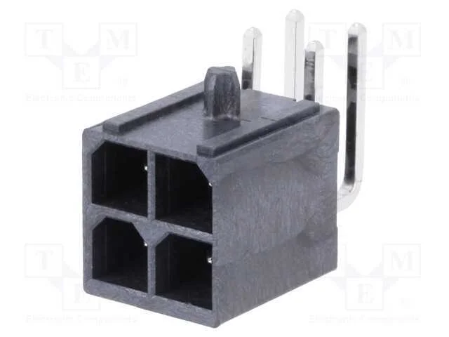 Tomada, Fio-Placa, Macho, Mega-Fit, 5,7mm, Pin: 4, Ul94v-0, 23a, Tht