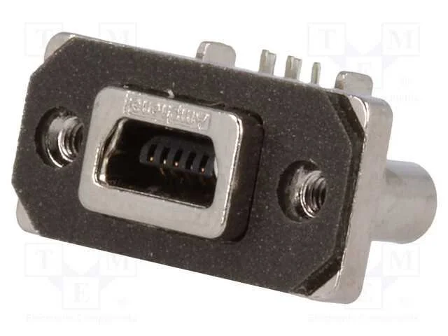 Tomada, Usb B Mini, Musb, para Painel,Para Pcb,Roscado, Tht, Ip67