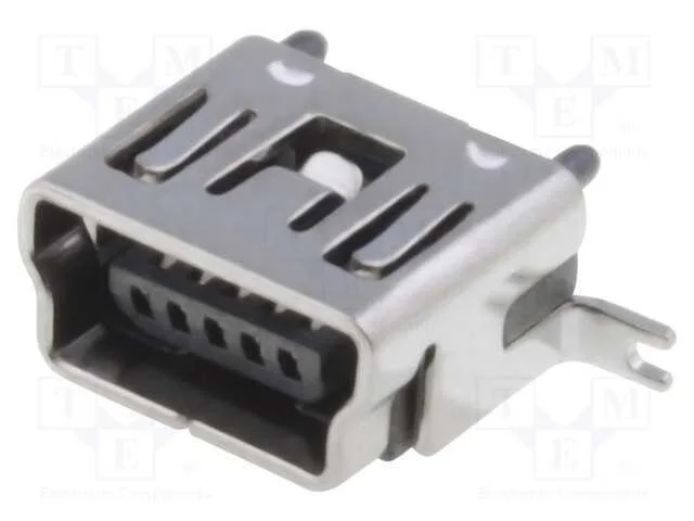Tomada, Usb B Mini, Smt, Verticais, Usb 2.0, Dourado