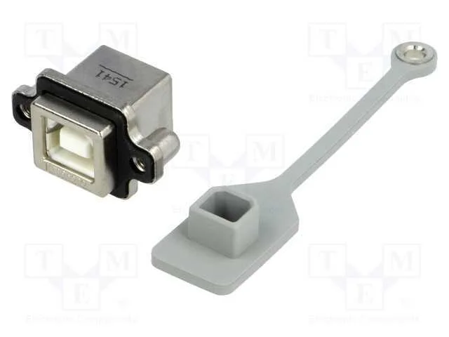 Tomada, Usb B, Musb, para Painel,Roscado, Tht, Angulares 90, Ip67