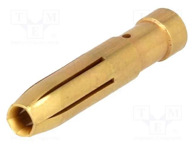 Contacto, fêmea, liga em cobre, dourado, 4mm2, 12.