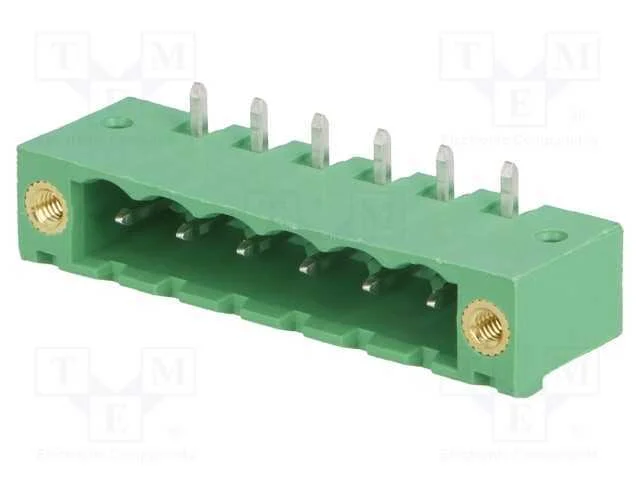 Bloco Terminal Separável, 5,08mm, Faixas: 6, Angulares 90, Macho