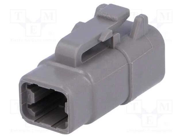 Conector: Fio-Fio, Dtm, Fêmea, Ficha, com Cabo, Pin: 4, Cinzenta