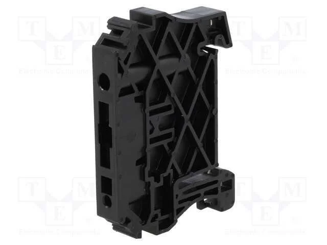 Suporte, preta, TS35, -25÷70C, UL94V-0, PPV,PRV