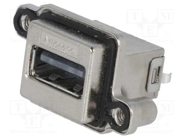 Tomada, USB A, MUSB, para painel,roscado, THT, si.