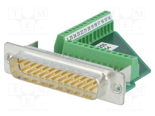 D-Sub, PIN: 25, ficha, macho, com cabo, terminal .