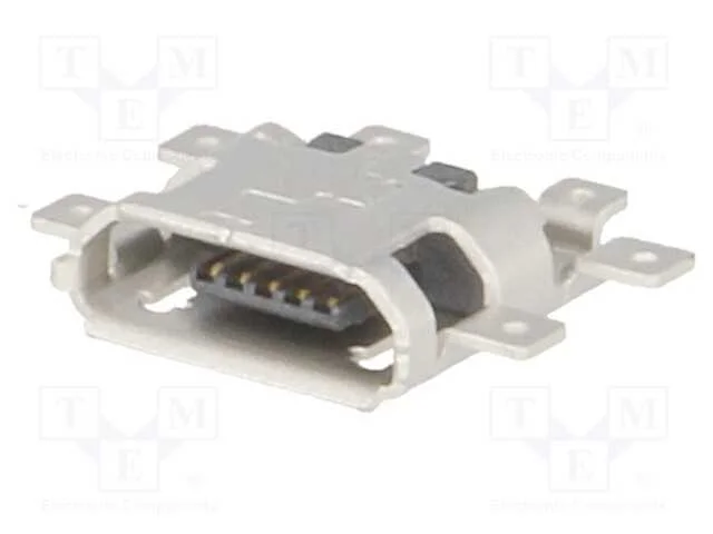 Tomada, Usb B Micro, para Pcb, Smt, Pin: 5, Horizontais, Usb 2.0