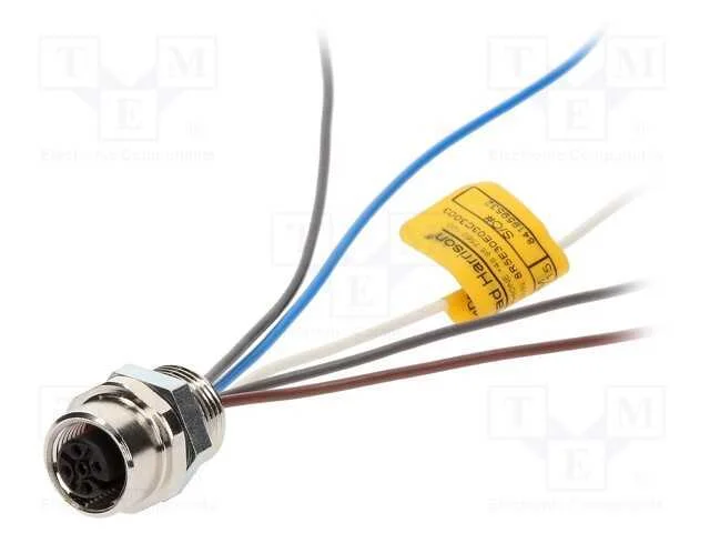 Tomada, M12, Pin: 5, Fêmea, Código A-Devicenet / Canopen, Fios