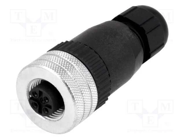 Ficha, M12, PIN: 4, fêmea, código A-DeviceNet / C.