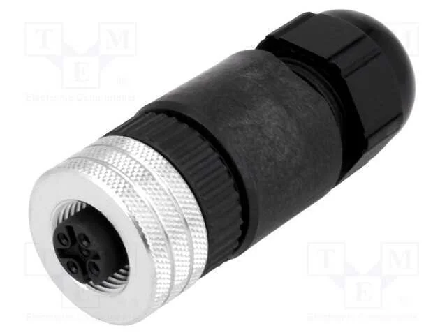 Ficha, M12, Pin: 4, Fêmea, Código A-Devicenet / Canopen, com Cabo