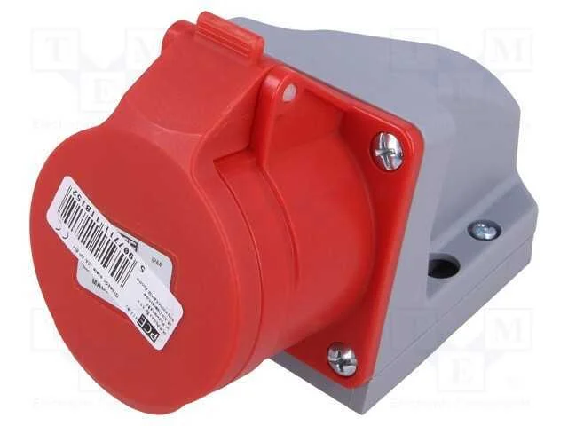 Conector: de alimentação AC 3 fases, tomada, fême.