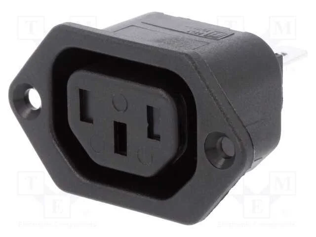 Conector: de alimentação, tomada, fêmea, 10A, 250.